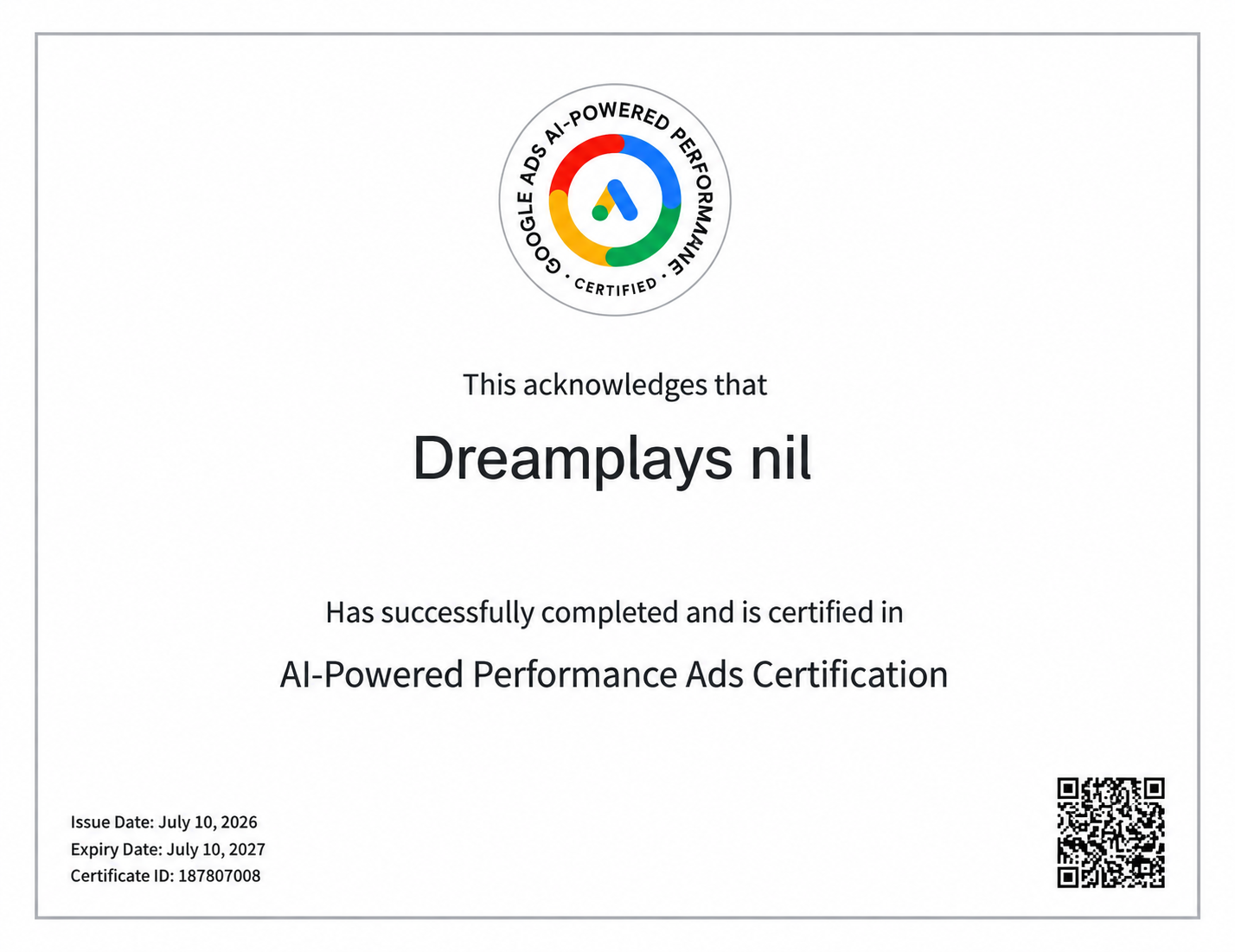 Google AI-Powered Ads Certification