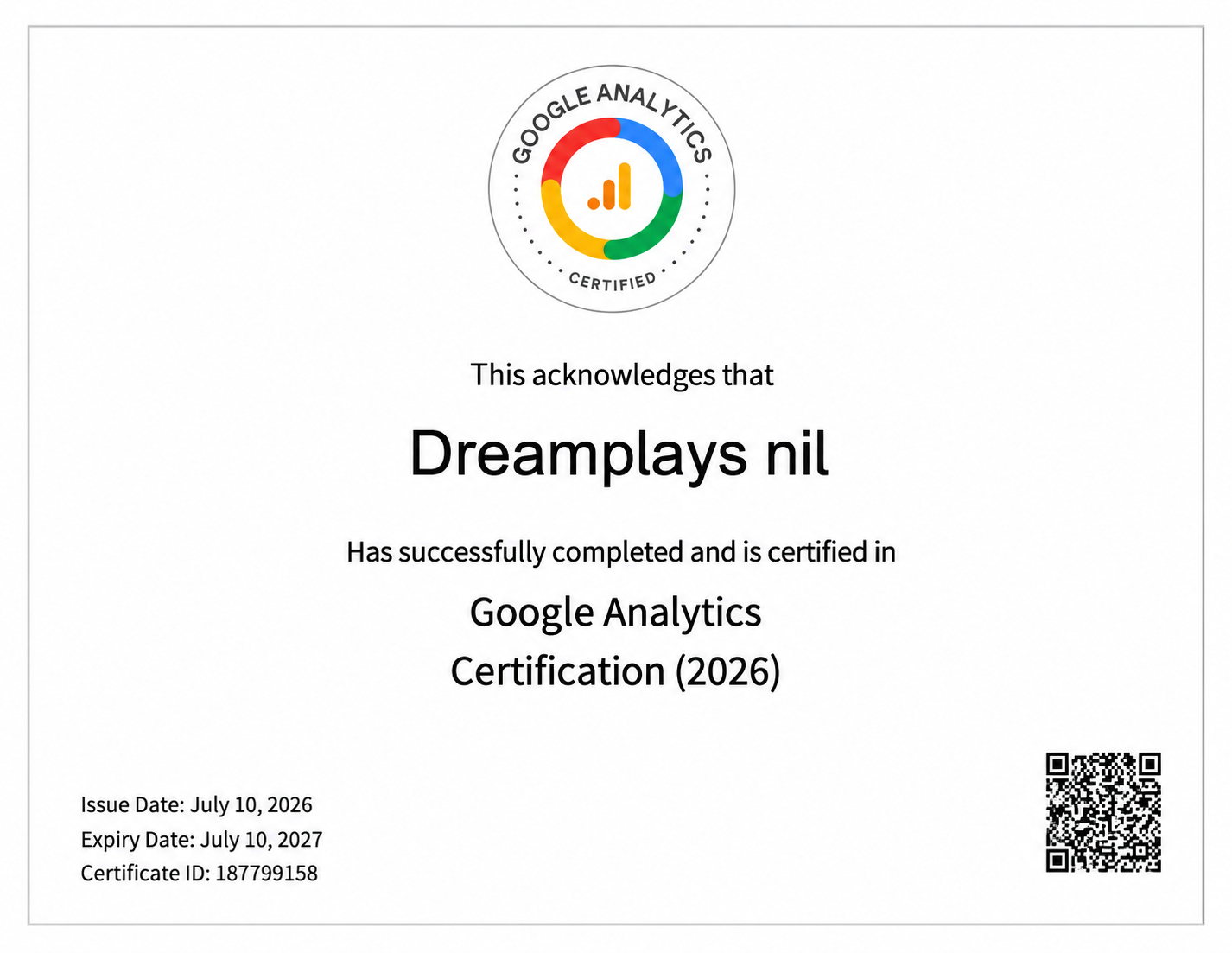 Google Analytics Certification